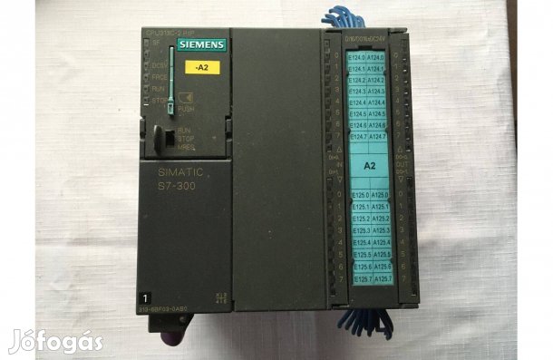 Siemens plc S7-300 CPU313C-2PTP 64kb MMC kártyával együtt