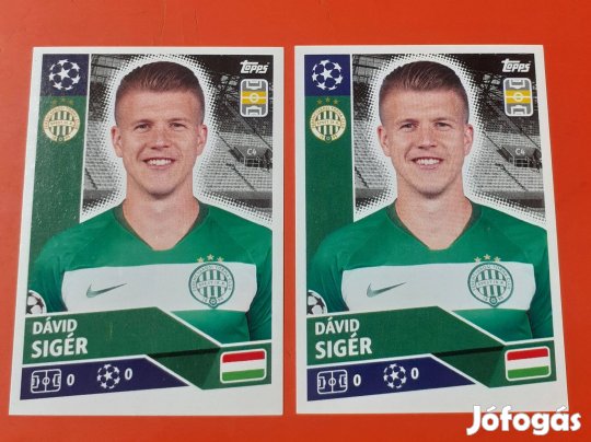 Sigér Dávid Topps BL matricák / Fradi , FTC , Ferencváros