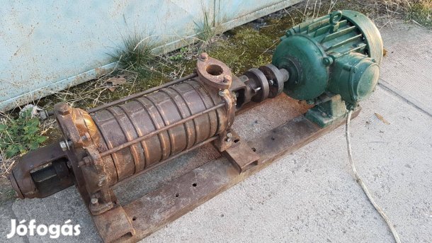 Sihi szivattyú villanymotorral 3,6 kw nyomásfokozás eladó