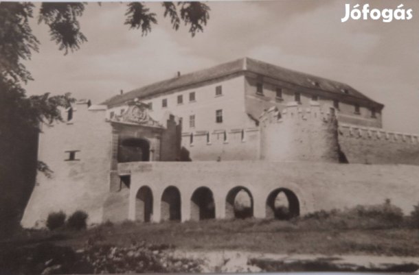 Siklós , várrészlet , posta tiszta képeslap a '60-as évekből