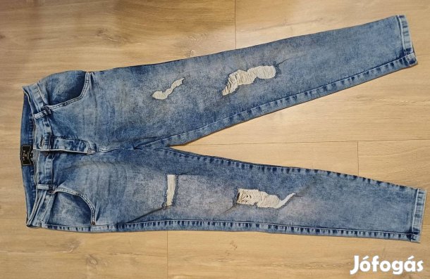 Siksilk kék, szaggatott férfi farmernadrág ( M)