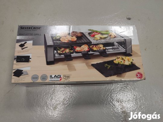 Silvercrest Srgs 1400W félkőlapos elektromos 8 személyes grillsütő