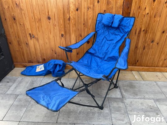 Silvertree Erős Horgász szék Lábtartóval Kék