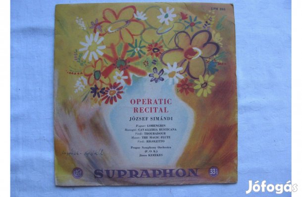 Simándy József opera felvételei , bakelit hanglemez
