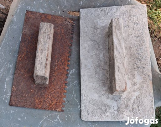 Simító és fogazott glettvas kőműves munkához