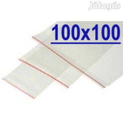 Simítózáras (PE) tasak, 100x100mm, 100db (_x_)