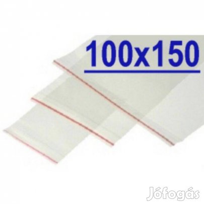 Simítózáras (PE) tasak, 100x150mm, 100db (_w_)