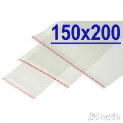 Simítózáras (PE) tasak, 150x200mm, 100db (_)