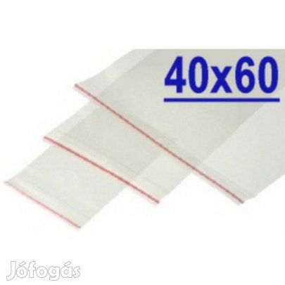 Simítózáras (PE) tasak, 40x60mm, 100db (_x_)