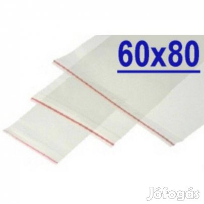 Simítózáras (PE) tasak, 60x80mm, 100db (_w_)