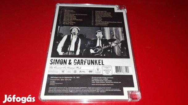 Simon & Garfunkel The concert in Central Park Dvd 2008