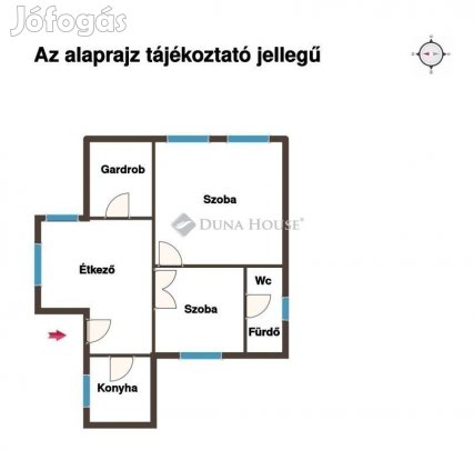 Simontornyai 52 nm-es ház eladó