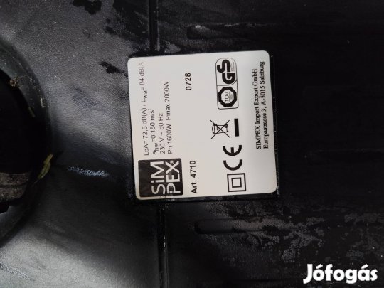 Simpex 2000w porszívó eladó 