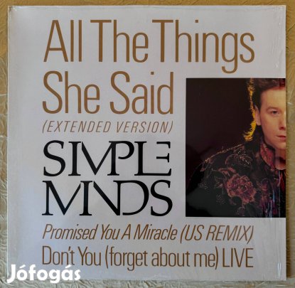 Simple Minds All The Things She Said német maxi bakelit hanglemez