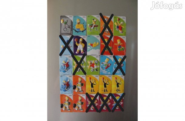 Simpson család hűtőmágnes új darabár_