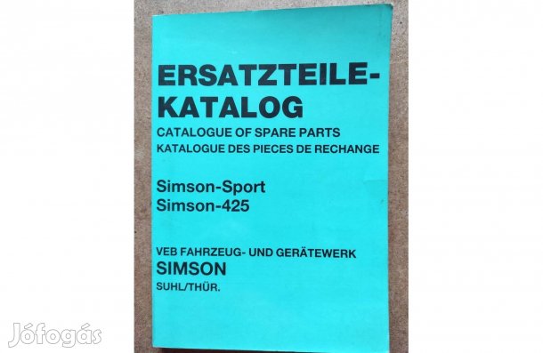 Simson 250 Sport és 425 alkatrészkatalógus