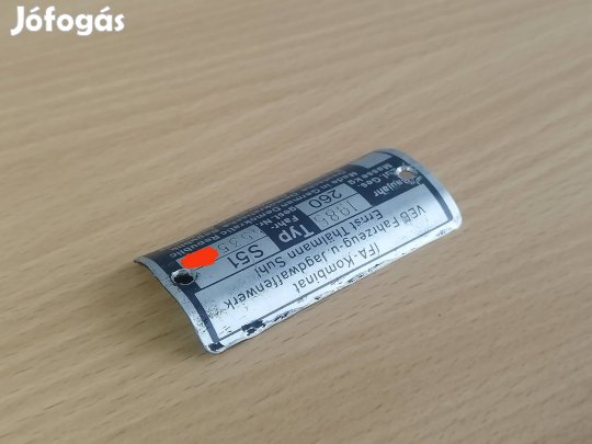 Simson S51 1985 Tipustábla