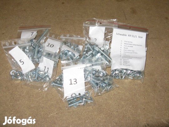 Simson Schwable KR 51/1 blokk és váz csavar készlet