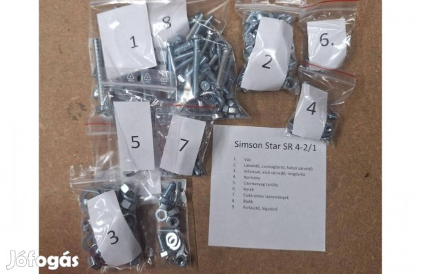 Simson Star SR 4-2/1 blokk és váz csavar készlet