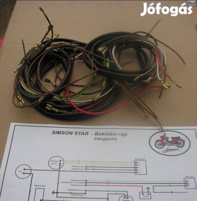 Simson Star irányjelzős kábelköteg