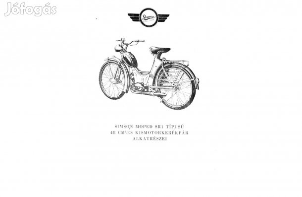 Simson moped SR1 tip. alkatrész katalógus