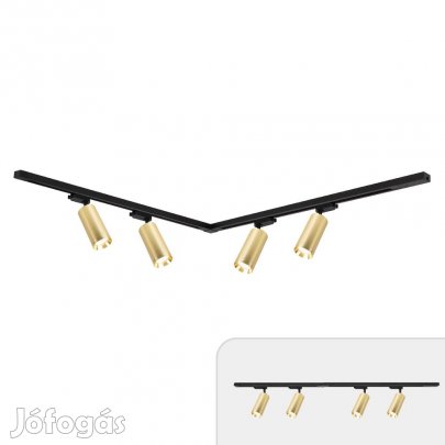 Sínes lámparandszer 4db spotlámpával 150cm arany/fekete | Track light