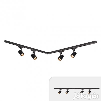 Sínes lámparandszer 4db spotlámpával 150cm fekete | Track light Milag