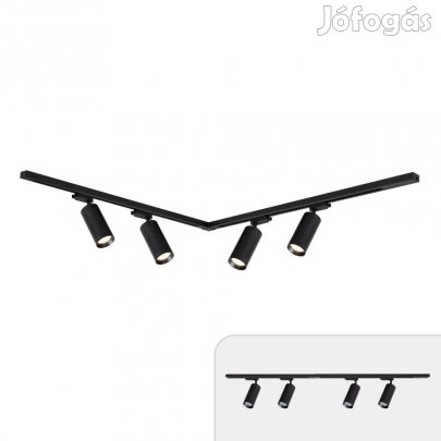 Sínes lámparandszer 4db spotlámpával 150cm fekete | Track light Milag