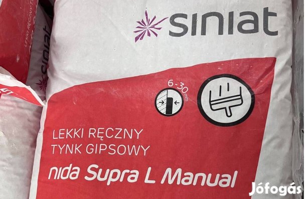 Siniat Nida Supra L Manual gipszes vakolat 6-30 (25kg) - 5 raklap