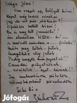 Sinkovits imre kézirat eladó