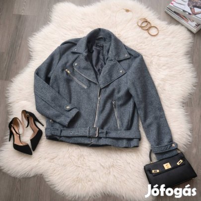 Sinsay szürke szövet biker dzseki