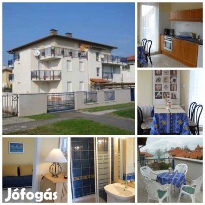 Siófok-Aranyparton vízpartnál 4 fős modern apartman 30m2-es terasszal