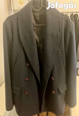 Sisley Férfi Szövetkabát 46 "S" Sötétkék