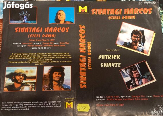 Sivatagi harcos - akció VHS - Patrick Swayze