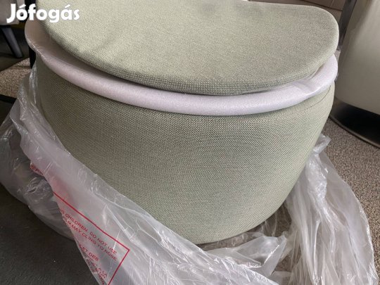 Skandináv stílusú, tálcás, kör alakú ülőke/ lerakó pisztácia színben