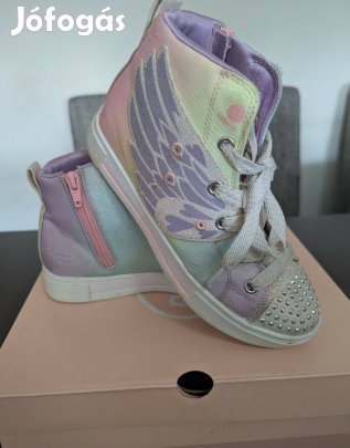 Skechers Twinkle Toes lányka cipő 34 (21,5 cm) csillogó, strasszos