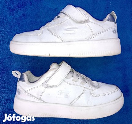 Skechers (remix) oldalt LED-villogós 32-es tépozáras uniszex bőrcipő