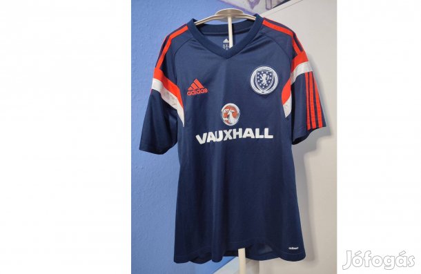 Skócia eredeti adidas 2013-as kék edző mez (M)