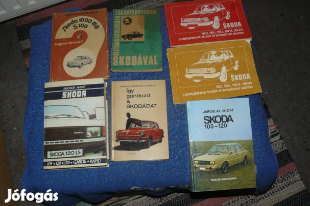 Skoda 105 - 120 javítási könyv , gépkönyv