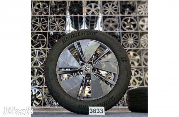 Skoda 19 gyári alufelni, 5x112, kétszéles téli gumi, Enyaq (/3633/)