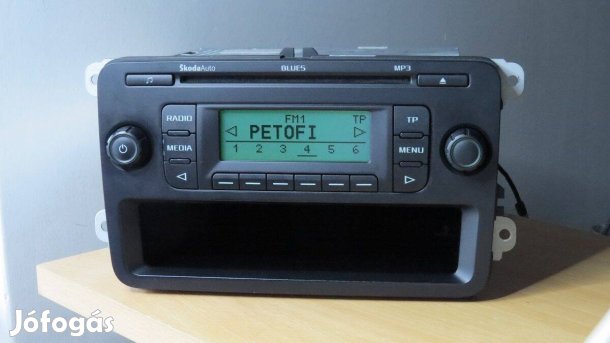 Skoda Blues gyári cd mp3 rádió Roomster fejegység