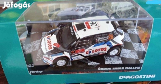 Skoda Fabia rally "dea" kisauto 1/43 modell Elado