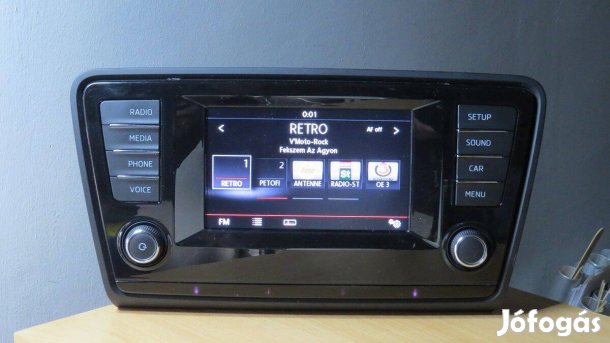 Skoda Octavia 5E0 919 605 B infotainment fejegység kijező