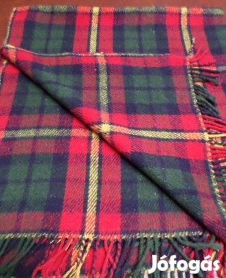Skót kockás gyapjú takaró