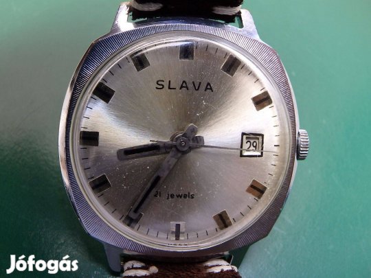 Slava Retro Férfi Karóra Orosz Szovjet Kézi Húzós Centrál Másodperces