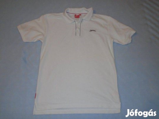 Slazenger fehér színű galléros póló 14 évesre (méret 164)