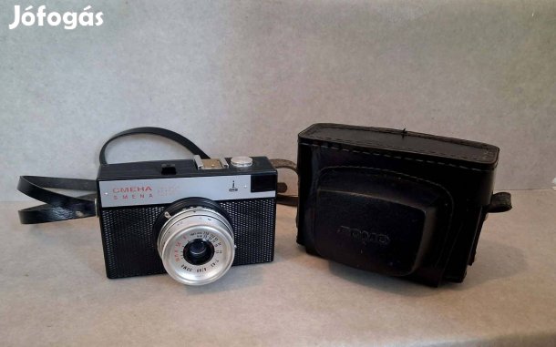 Smena 8M fényképezőgép, bőr tokkal