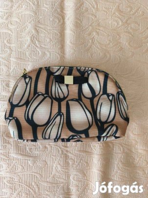 Sminktáska beige tulipános