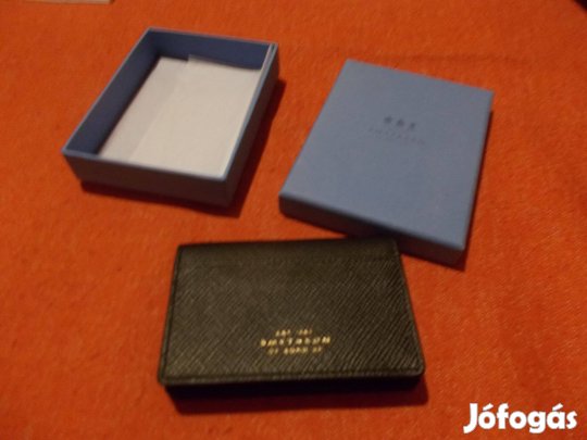 Smythson of Bond street wallet eredeti bőr tárca, dobozban, új