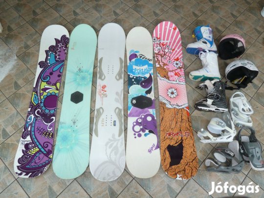 Snowboard lap tanuló rocker ,kötés ,bakancs egyben vagy külön eladó.Ba